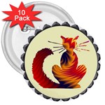 Sitting cat 3  Button (10 pack)