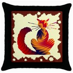 Sitting cat Throw Pillow Case (Black)