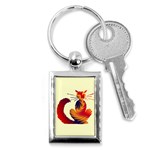 Sitting cat Key Chain (Rectangle)