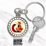Sitting cat Nail Clippers Key Chain