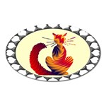 Sitting cat Magnet (Oval)