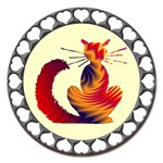 Sitting cat Magnet 5  (Round)