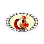 Sitting cat Sticker Oval (10 pack)