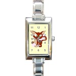 Cute cat Rectangular Italian Charm Watch