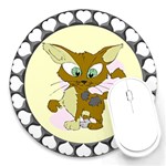 Cute cat Round Mousepad