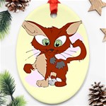 Cute cat Ornament (Oval)
