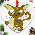 Cute cat Ornament (Heart)