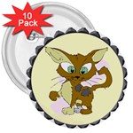 Cute cat 3  Button (10 pack)