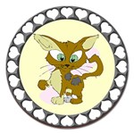 Cute cat Magnet 5  (Round)