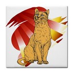 Sitting cat 2 Tile Coaster