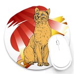 Sitting cat 2 Round Mousepad