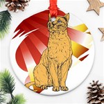 Sitting cat 2 Ornament (Round)