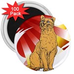 Sitting cat 2 3  Magnet (100 pack)