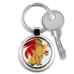 Sitting cat 2 Key Chain (Round)