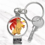 Sitting cat 2 Nail Clippers Key Chain