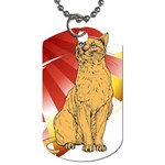 Sitting cat 2 Dog Tag (Two Sides)