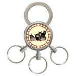 Maine coone kittens 3-Ring Key Chain