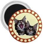 Yawning kitten 3  Magnet
