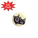 Yawning kitten 1  Mini Magnet (100 pack) 