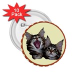Yawning kitten 2.25  Button (10 pack)