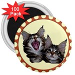 Yawning kitten 3  Magnet (100 pack)