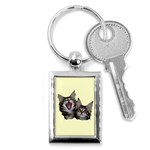 Yawning kitten Key Chain (Rectangle)