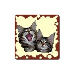 Yawning kitten Magnet (Square)
