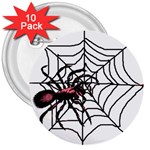 Spider in web 3  Button (10 pack)
