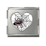 Spider in web Mega Link Heart Italian Charm (18mm)