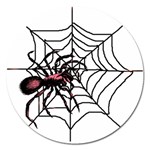 Spider in web Magnet 5  (Round)