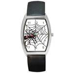 Spider in web Barrel Style Metal Watch