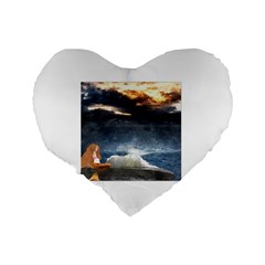Stormy Twilight  16  Premium Heart Shape Cushion  from ArtsNow.com Back