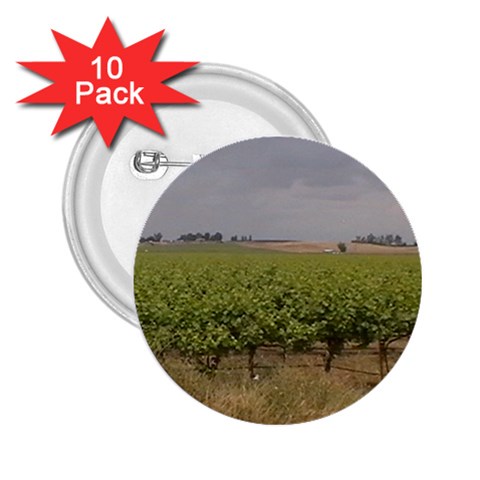Vineyard Under the Clouds 2.25  Button (10 pack) from ArtsNow.com Front