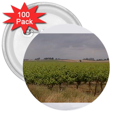 Vineyard Under the Clouds 3  Button (100 pack) from ArtsNow.com Front