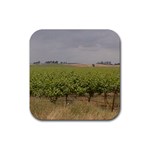 Vineyard Under the Clouds Rubber Coaster (Square)