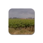 Vineyard Under the Clouds Rubber Square Coaster (4 pack)