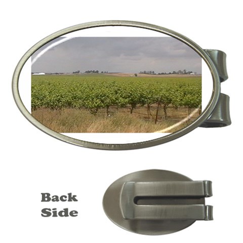Vineyard Under the Clouds Money Clip (Oval) from ArtsNow.com Front