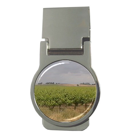 Vineyard Under the Clouds Money Clip (Round) from ArtsNow.com Front