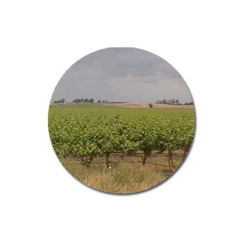 Vineyard Under the Clouds Magnet 3  (Round) from ArtsNow.com Front