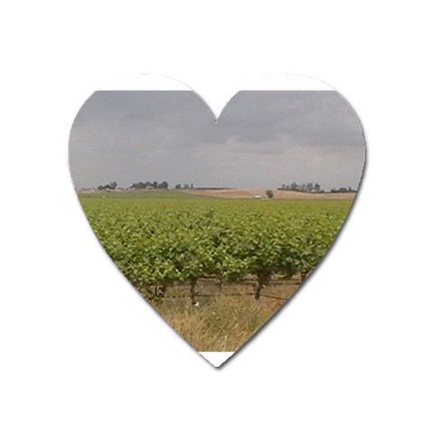 Vineyard Under the Clouds Magnet (Heart) from ArtsNow.com Front