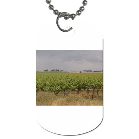 Vineyard Under the Clouds Dog Tag (Two Sides) from ArtsNow.com Front