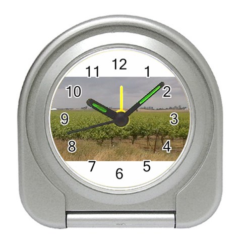 Vineyard Under the Clouds Travel Alarm Clock from ArtsNow.com Front