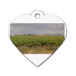 Vineyard Under the Clouds Dog Tag Heart (One Side)