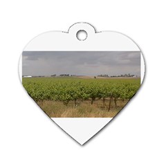 Vineyard Under the Clouds Dog Tag Heart (Two Sides) from ArtsNow.com Back