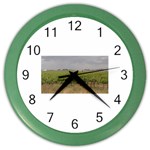 Vineyard Under the Clouds Color Wall Clock