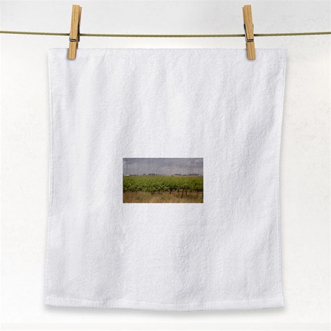 Vineyard Under the Clouds Face Towel from ArtsNow.com Front