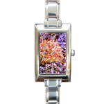  Purple Baby s Breath and Dried Orange Protea  by Ruth Edward Anderson - Rectangular Italian Charm Watch