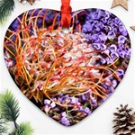  Purple Baby s Breath and Dried Orange Protea  by Ruth Edward Anderson - Ornament (Heart)