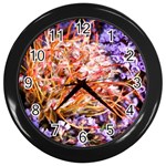  Purple Baby s Breath and Dried Orange Protea  by Ruth Edward Anderson - Wall Clock (Black)