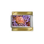  Purple Baby s Breath and Dried Orange Protea  by Ruth Edward Anderson - Gold Trim Italian Charm (9mm)